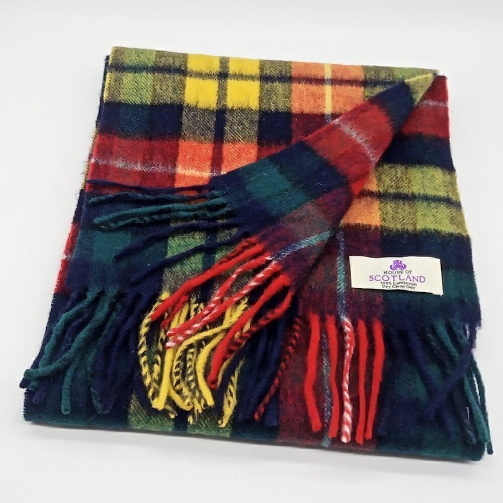 House of Scotland 100% Lambswool Fringed Scarf